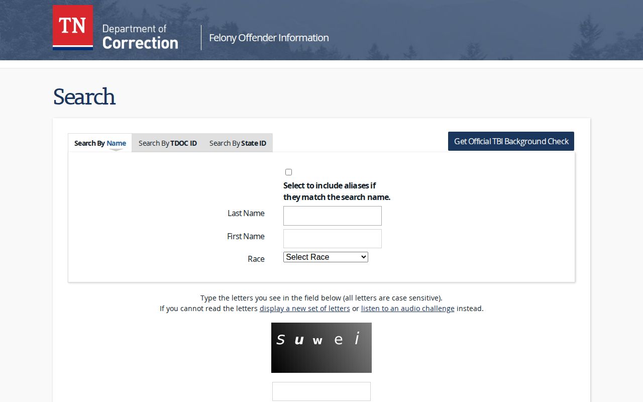 Davidson County released inmate FOIL offender search form